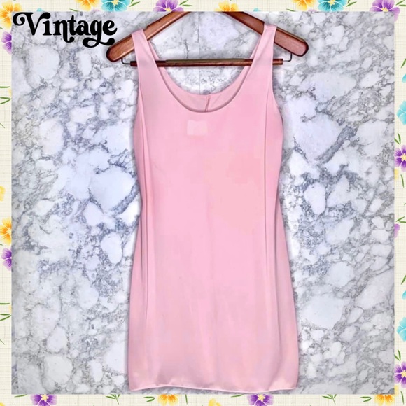 Vintage Dusty Rose Chemise Slip Made In USA Women’s Small To Medium - Picture 9 of 10